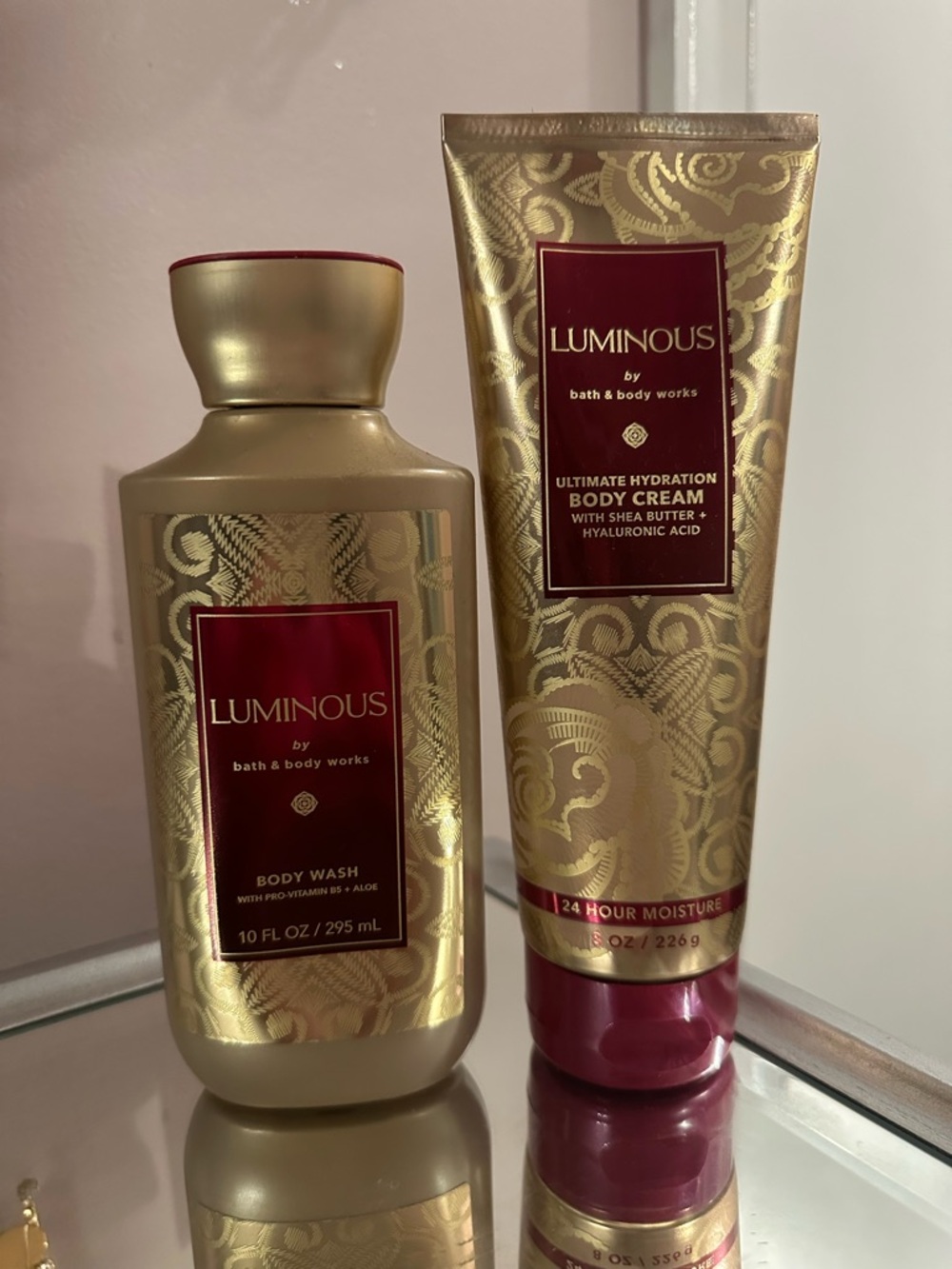 Luminous by Bath & Body Works (body wash + body cream) set of 2